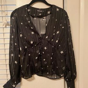 Nasty Gal button up sheet star top!!